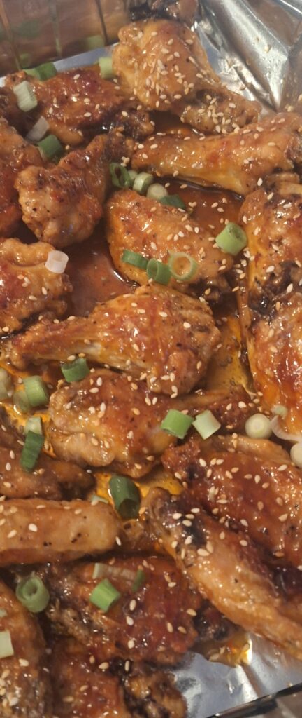 Chicken wings made with Sheri's Apricot Habanero Jelly