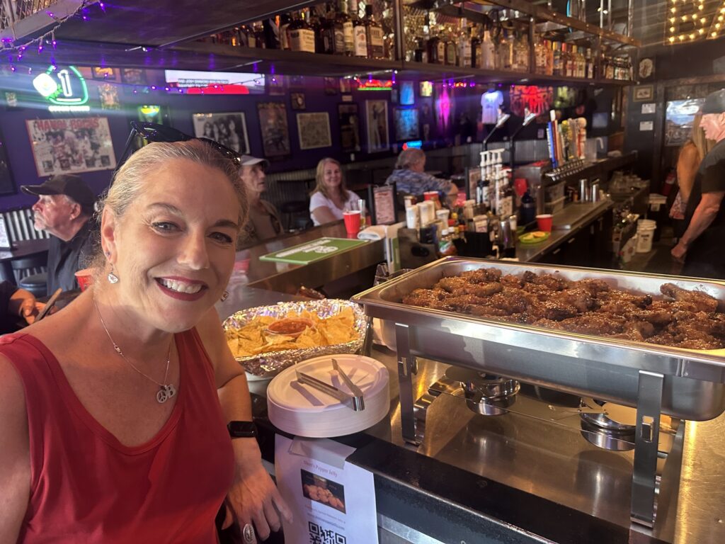 Kustom Kulture event where we served Sheri's Pepper Jelly Wings for a football party!